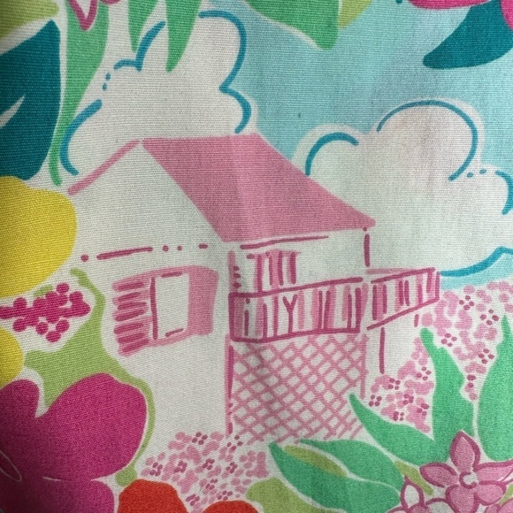 Vintage Lilly Pulitzer Floral Bird Tropical Print Cotton Pants Size 6 - Picture 5 of 7